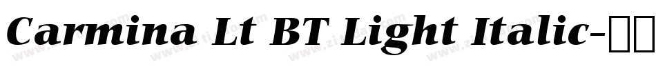 Carmina Lt BT Light Italic字体转换